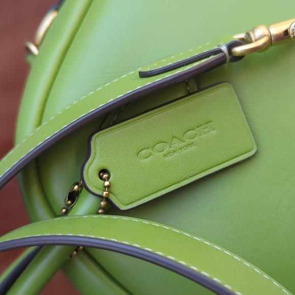 Coach Borough Satchel Dark Lime Green HTF! - Picture 9 of 11